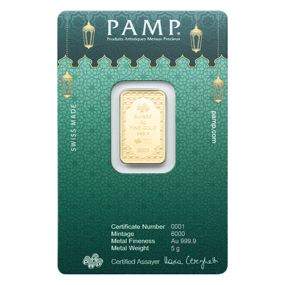 5g Gold Bar Eid Mubarak back